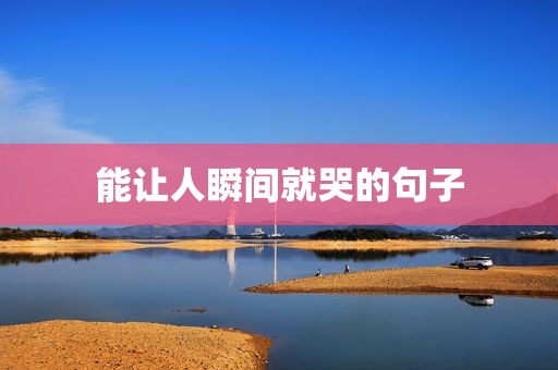 能让人瞬间就哭的句子