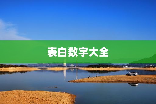 表白数字大全