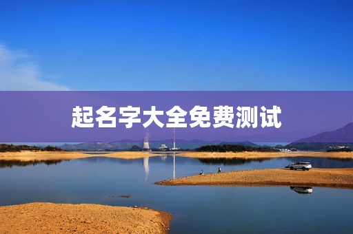 起名字大全免费测试