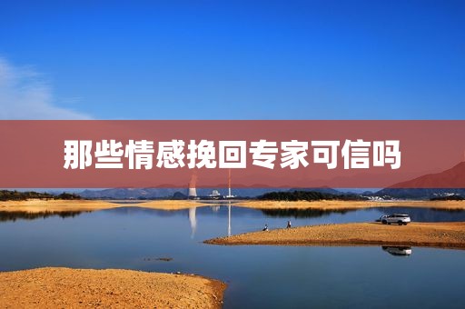 那些情感挽回专家可信吗
