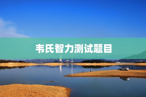 韦氏智力测试题目