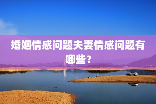 婚姻情感问题夫妻情感问题有哪些？