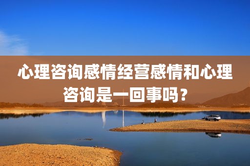心理咨询感情经营感情和心理咨询是一回事吗？