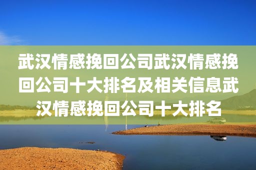 武汉情感挽回公司武汉情感挽回公司十大排名及相关信息武汉情感挽回公司十大排名