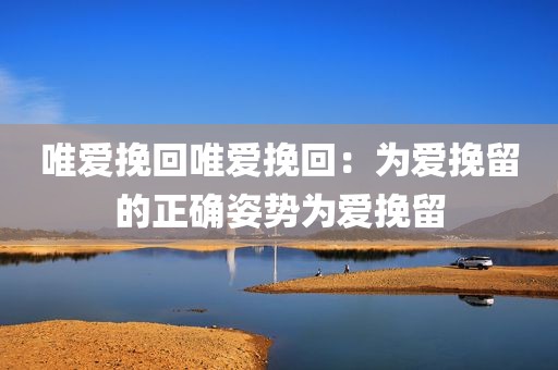 唯爱挽回唯爱挽回：为爱挽留的正确姿势为爱挽留