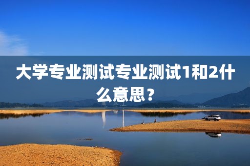 大学专业测试专业测试1和2什么意思？