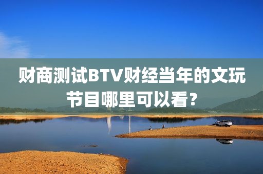 财商测试BTV财经当年的文玩节目哪里可以看？