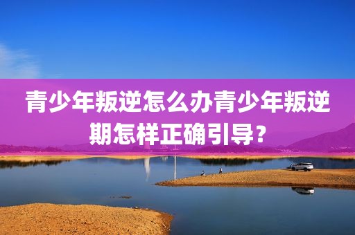 青少年叛逆怎么办青少年叛逆期怎样正确引导？