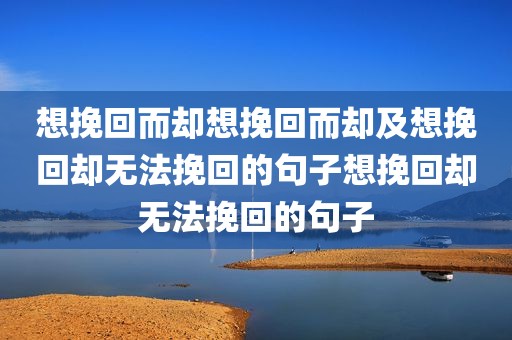 想挽回而却想挽回而却及想挽回却无法挽回的句子想挽回却无法挽回的句子