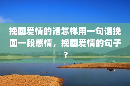 挽回爱情的话怎样用一句话挽回一段感情，挽回爱情的句子？