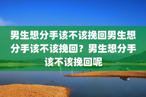 男生想分手该不该挽回男生想分手该不该挽回？男生想分手该不该挽回呢